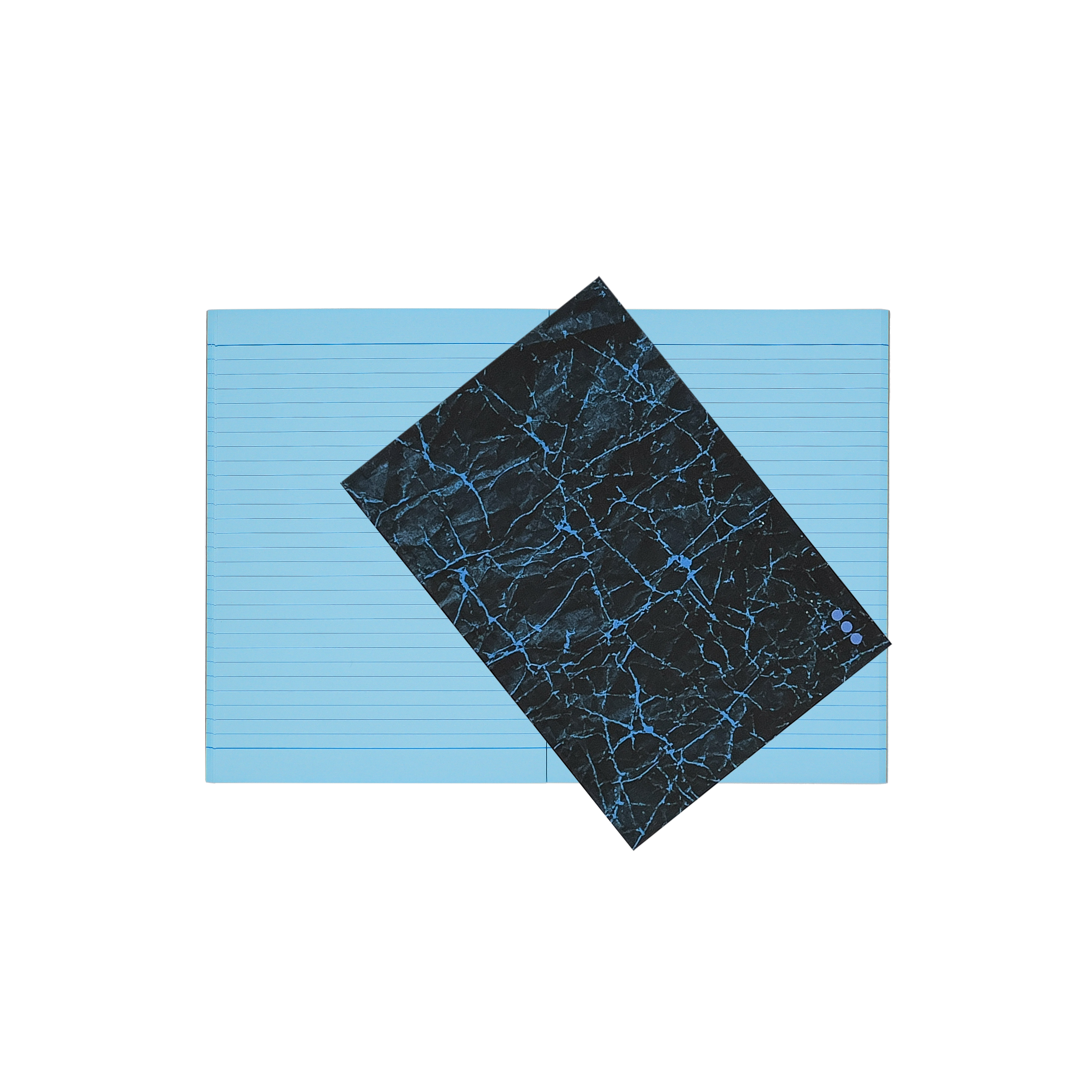 Crumpled Otto Bound A5 Blue Notebook