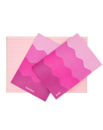 A5 Pink Lined Paper Notebook with Pink Waves Cover