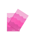 A5 Pink Lined Paper Notebook with Pink Waves Cover