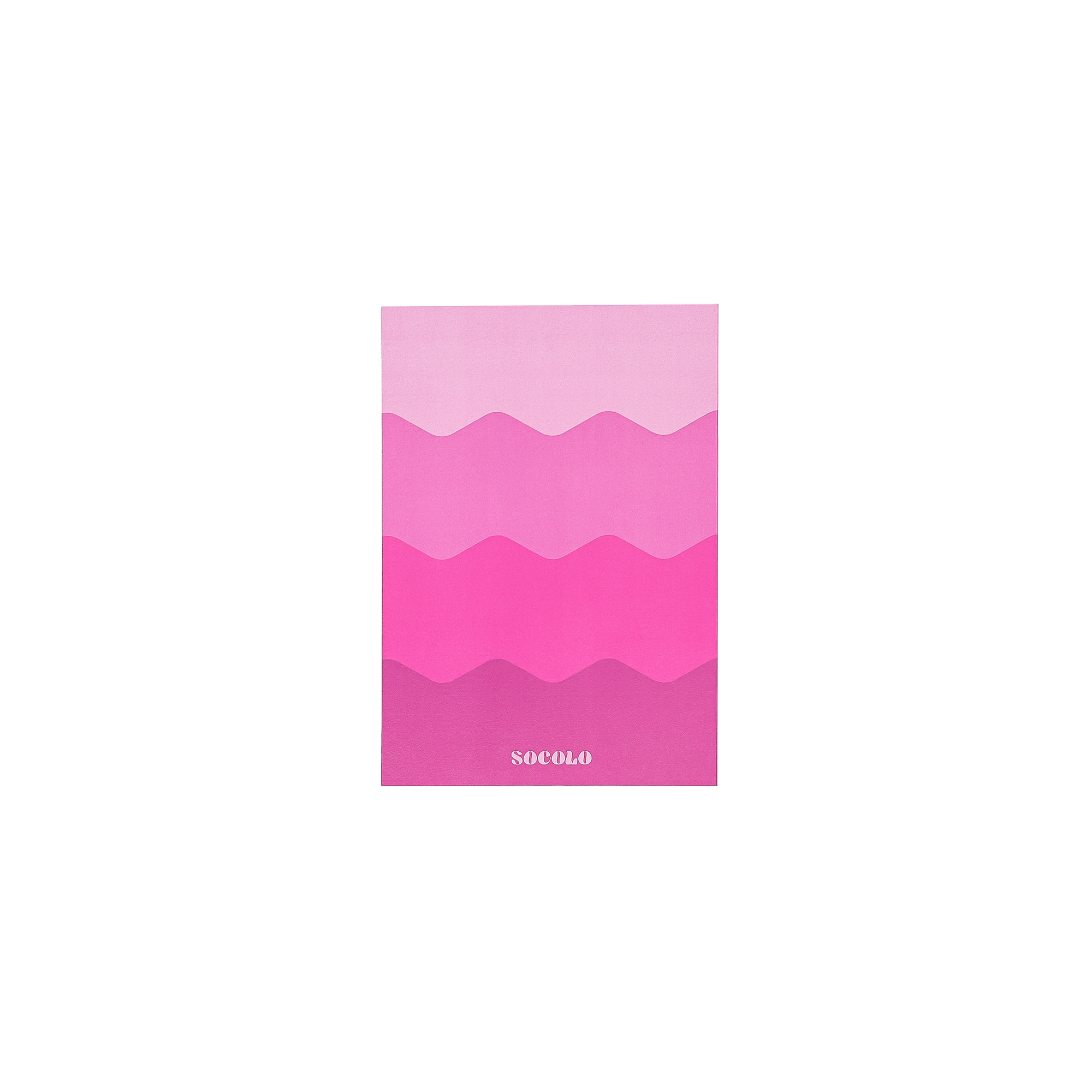 A5 Pink Lined Paper Notebook with Pink Waves Cover