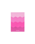 A5 Pink Lined Paper Notebook with Pink Waves Cover