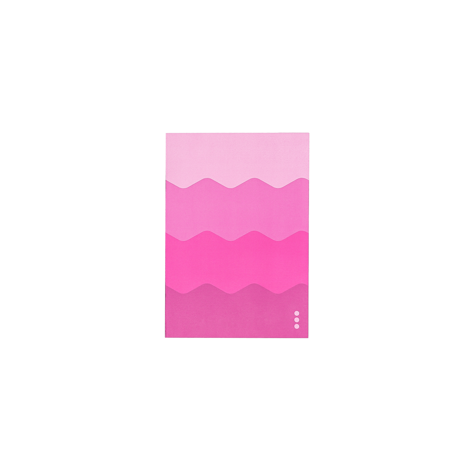 A5 Pink Lined Paper Notebook with Pink Waves Cover