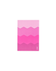 A5 Pink Lined Paper Notebook with Pink Waves Cover