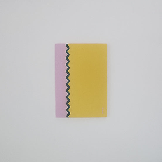 A5 Pink Lined Paper Notebook with Wavy Spine Cover
