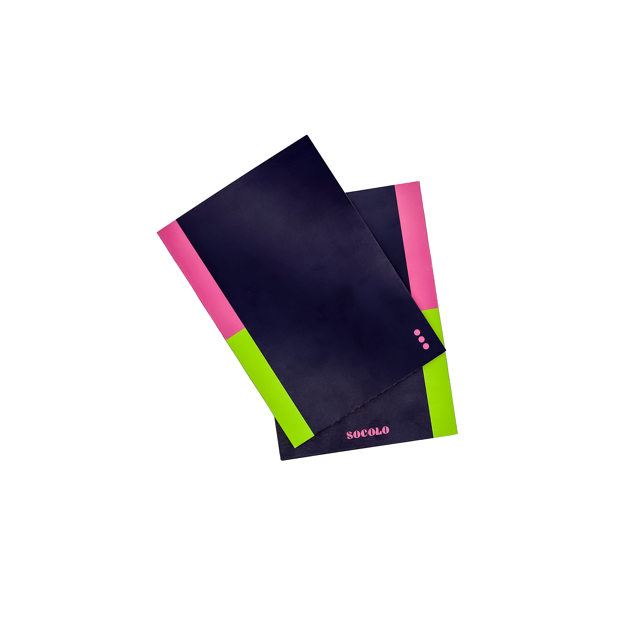 A5 Pink Lined Paper Notebook with Colour Block Spine Cover