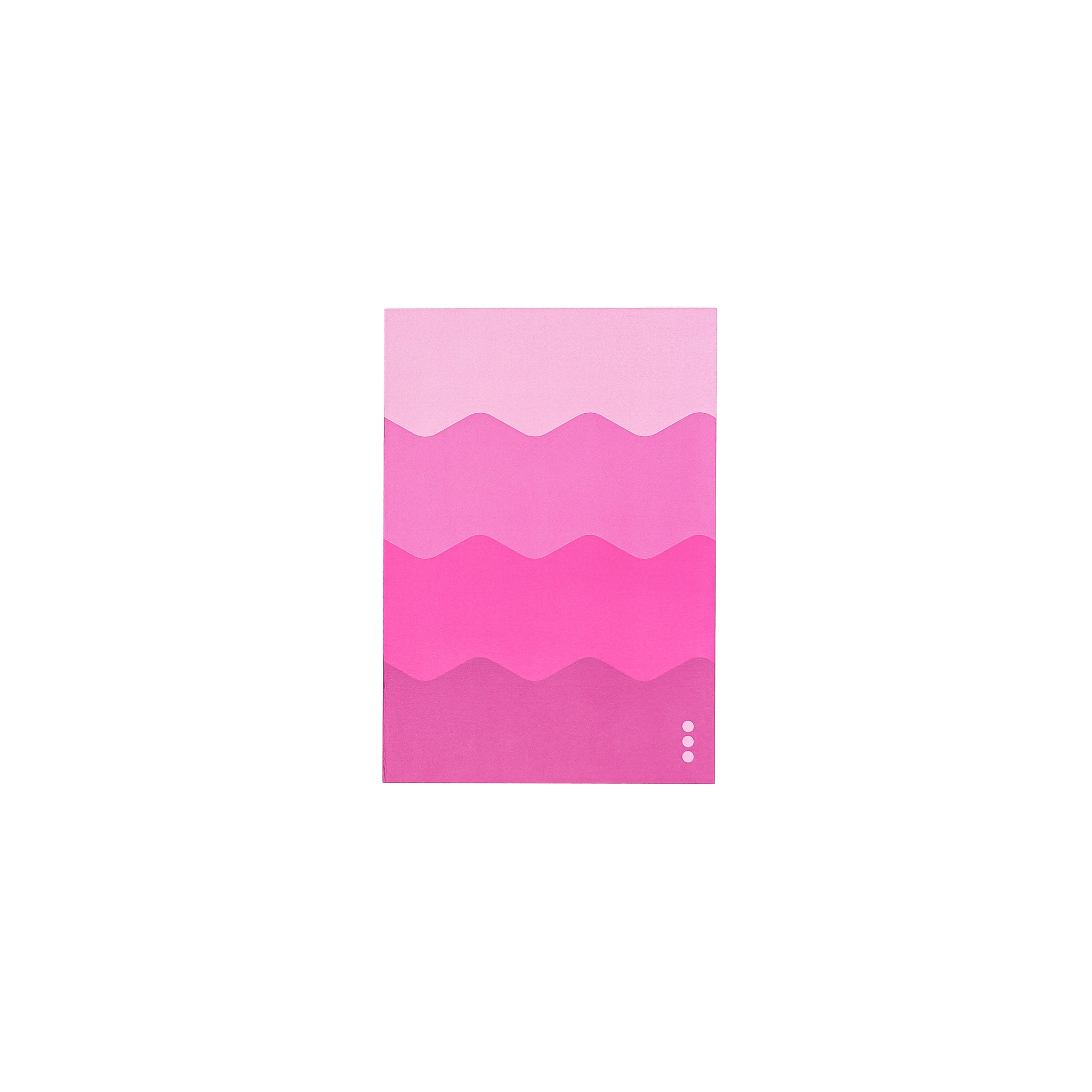 A5 Pink Lined Paper Notebook with Pink Waves Cover
